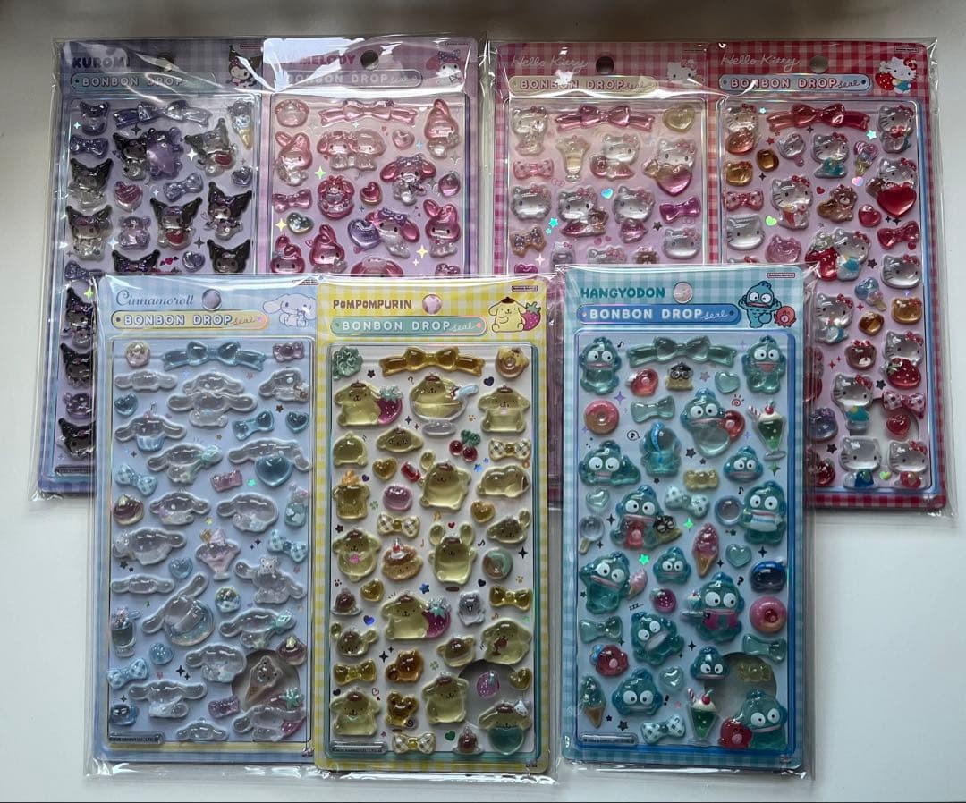 【国内正規品】ボンボンドロップシールサンリオ 7種セット