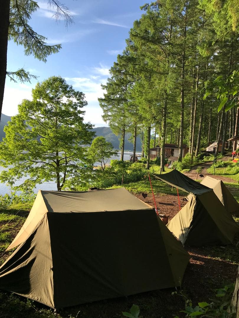 取説付《USパップテント仕様》 コンパクト二股フレーム＋棟ポール楽々設営快適空間