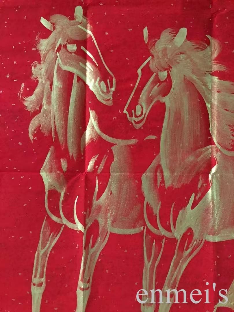 中国古美術・純手描き三尺画芯駿馬図・徐悲鴻印款・書道品・宣紙・珍品画・肉筆・書画