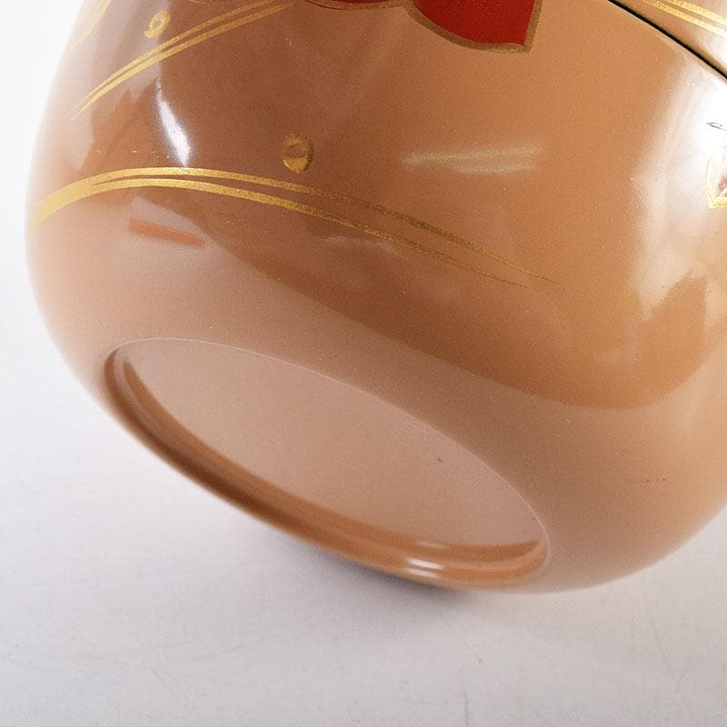 茶道具　山中塗　早見征一作　白漆　花筏蒔絵　平棗　共箱　V　8211