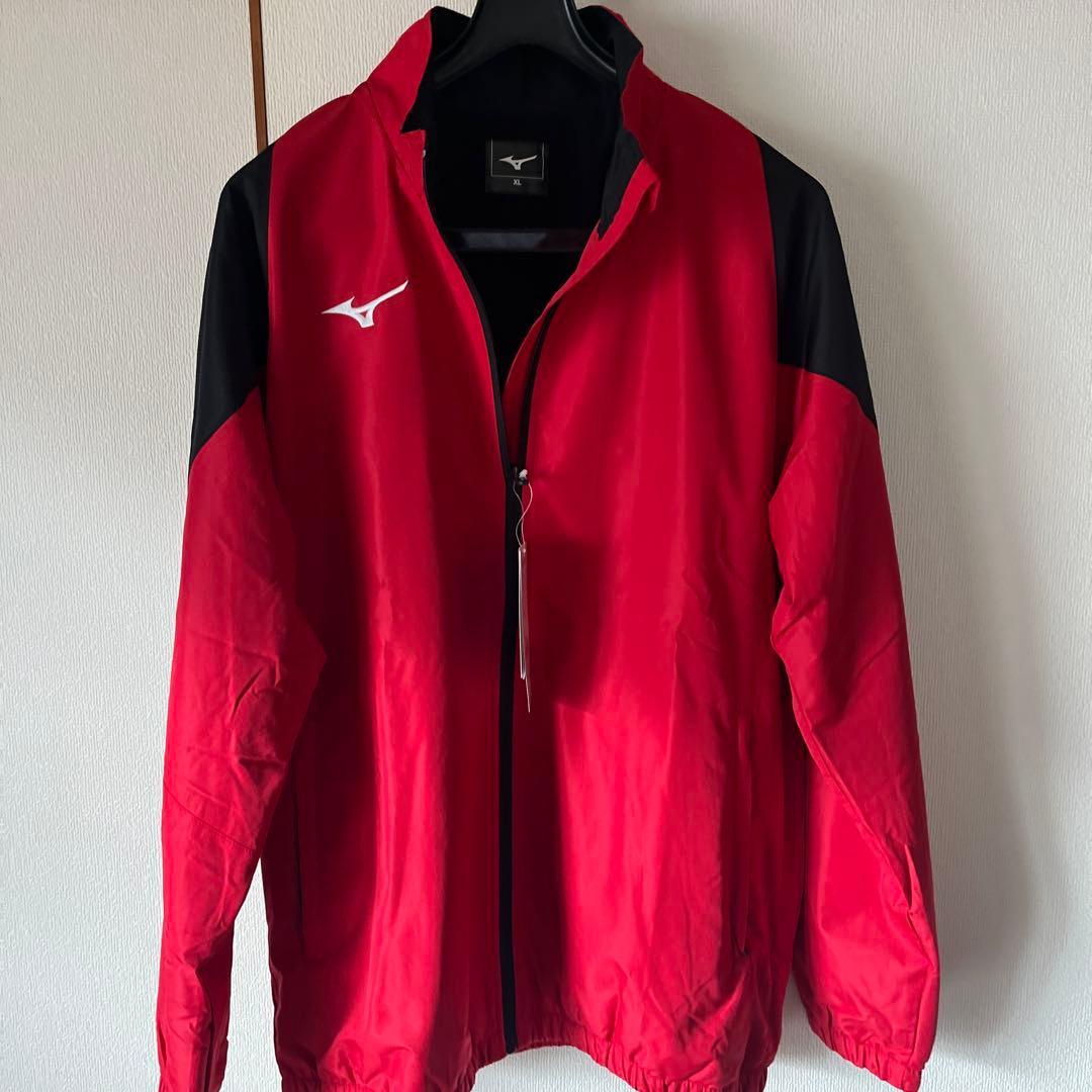 Mizuno フルジップジャケット＆パンツセット XL レッド/ブラック