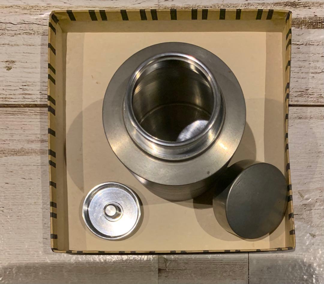 乾茂號造　煎茶道具　茶入 煎茶道具　錫製　茶入