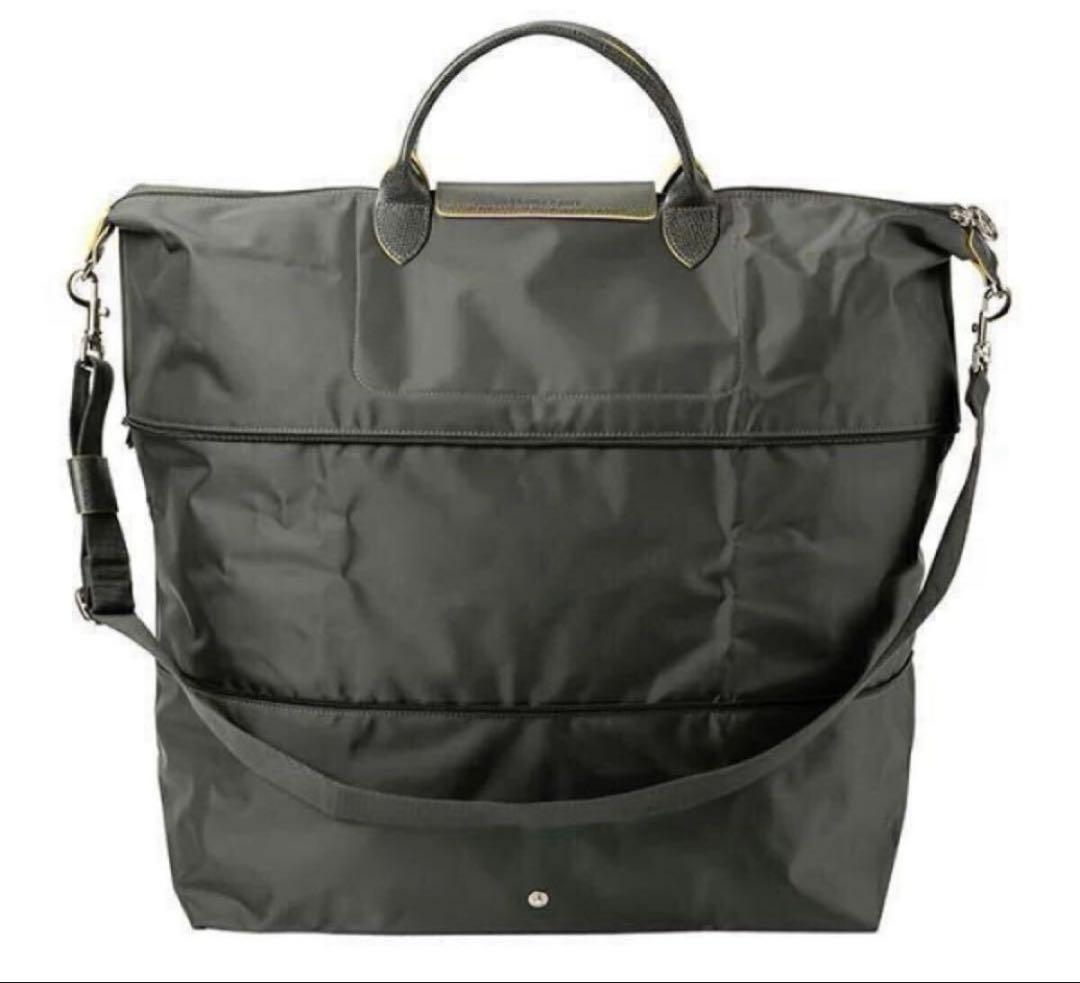 ロンシャン大容量 ボストンバッグ★グレー★新品