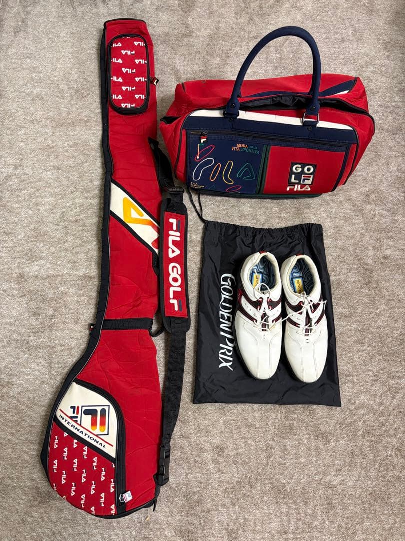 FILA GOLF ゴルフバッグ ボストンバッグ ゴルフシューズ まとめ売り
