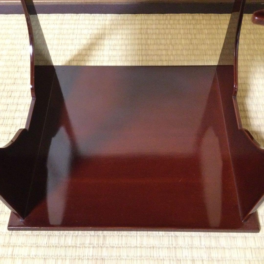 茶道具 水指棚 宗桂箱書 溜塗 茶棚 外箱付 L305