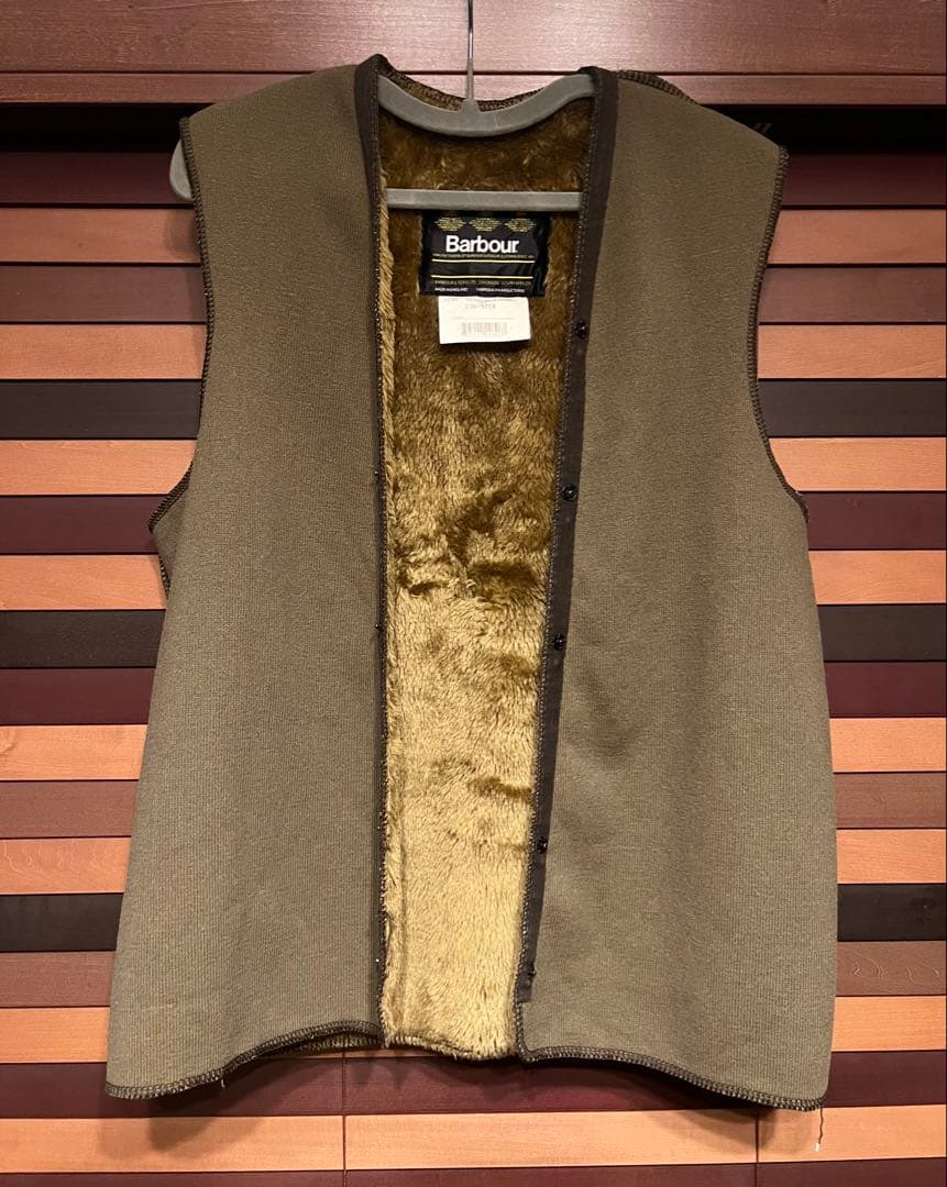 【38】 90s ビンテージ バブアー ボアライナー ベスト