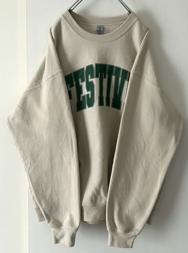 3点ギルダン FESTIVE スウェット トレーナー L ベージュ 古着