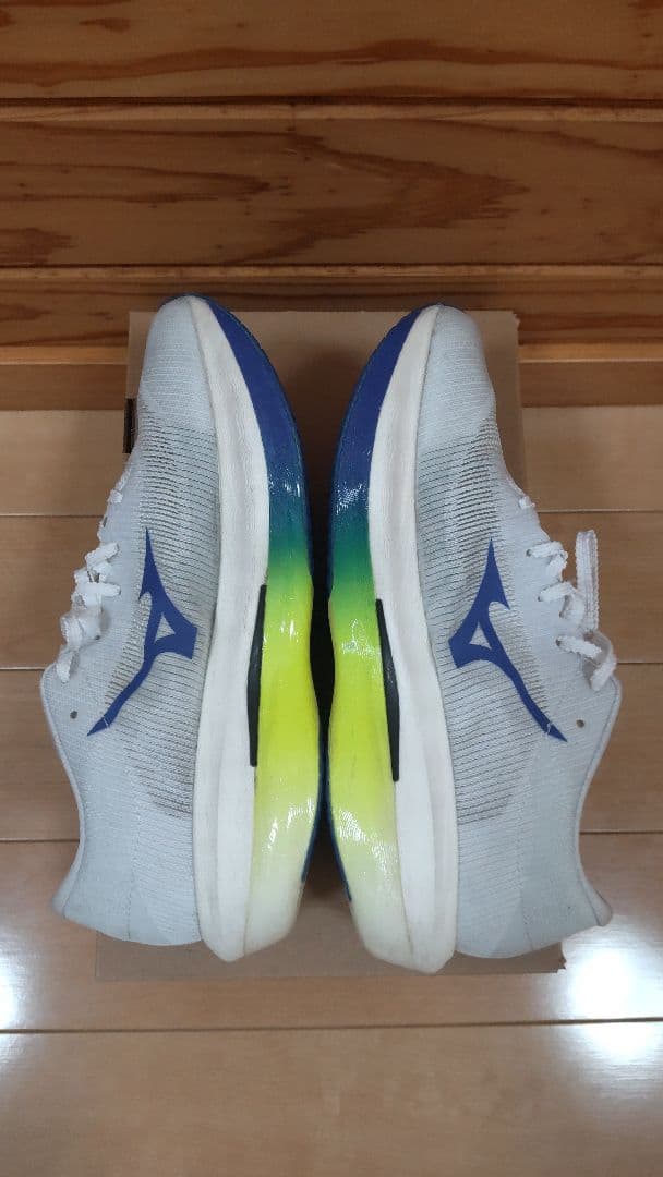 Mizuno ハイパーワープ　プロ 25.5cm ホワイト/ブルー/イエロー