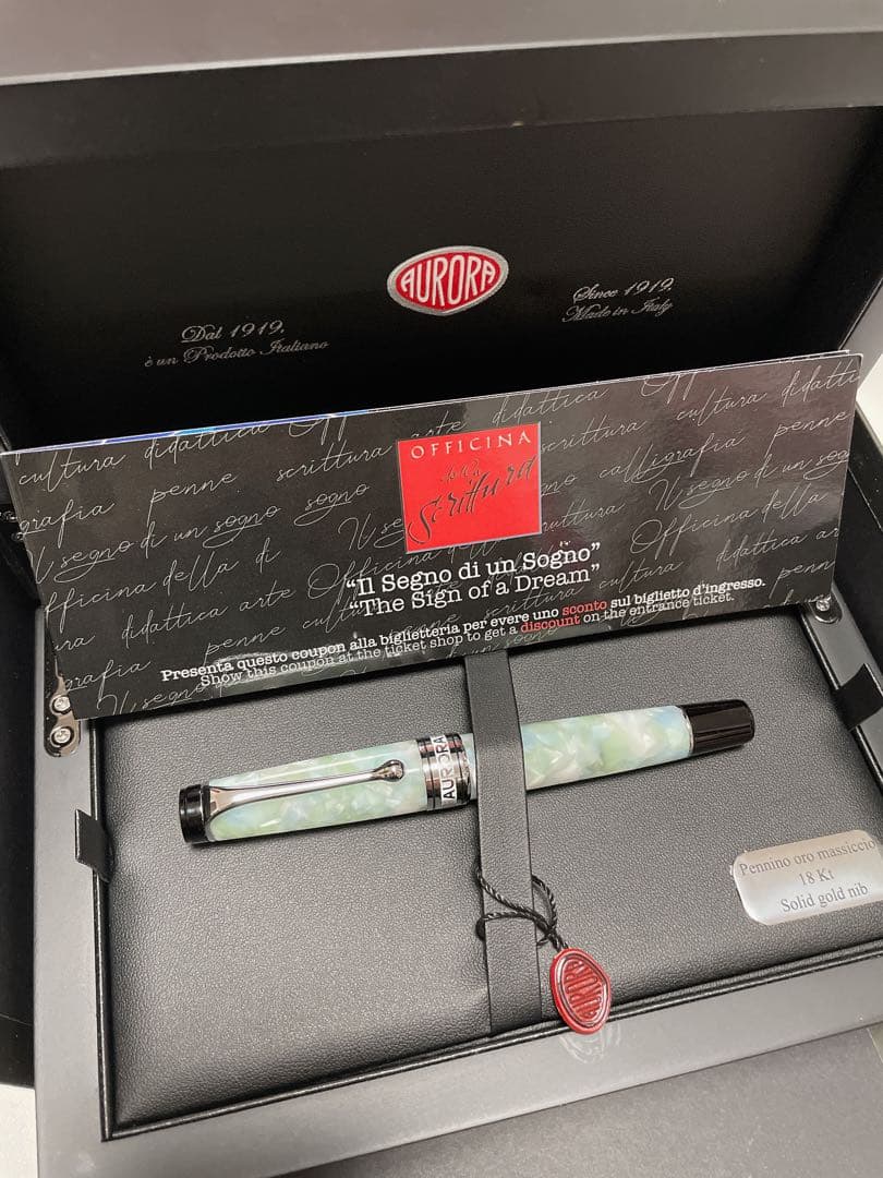 更に万年筆のみお値下げ!!アウロラAURORAOPTIM限定86ルーチェヴェルデ