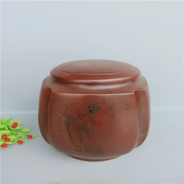 正統宜興紫砂（四大美女）の手作り茶缶