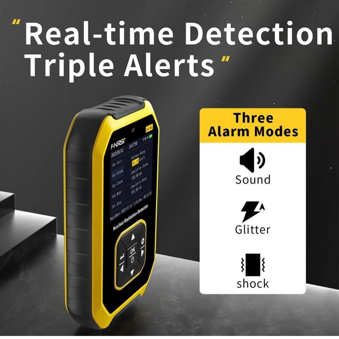 放射線測定器 ガイガー カウンター LCD 表示リアルタイム監視 警報機能