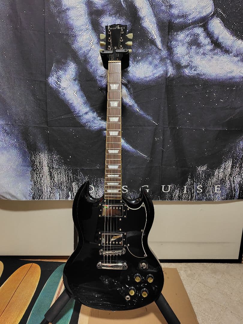 ブラック SGスタイル エレキギター