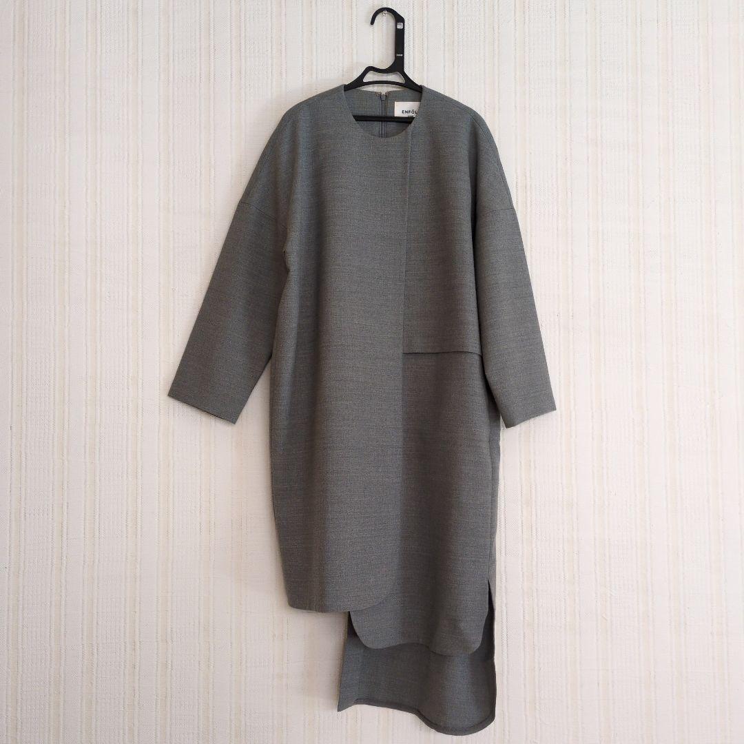 ENFOLD ウールアシンメトリーワンピース