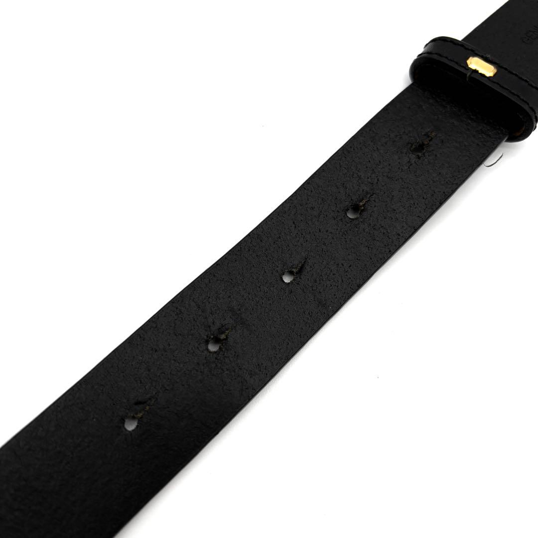 未使用に近い ヴィヴィアン ベルト オーブ 金具 レザー ユニセックス ブラック