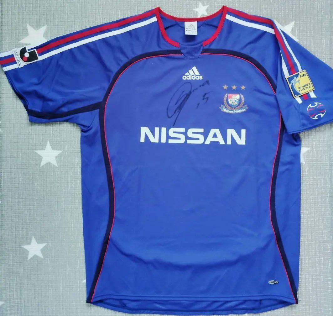 横浜F・マリノス adidas ユニフォーム L 大島秀夫監督サイン入り