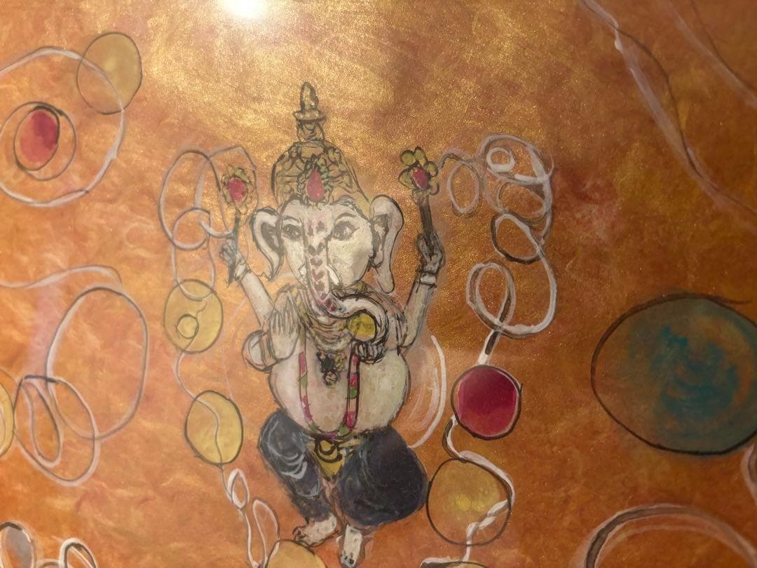 わ*ん様 1点物！夢を叶えるガネーシャアート 線画 インド アンティーク
