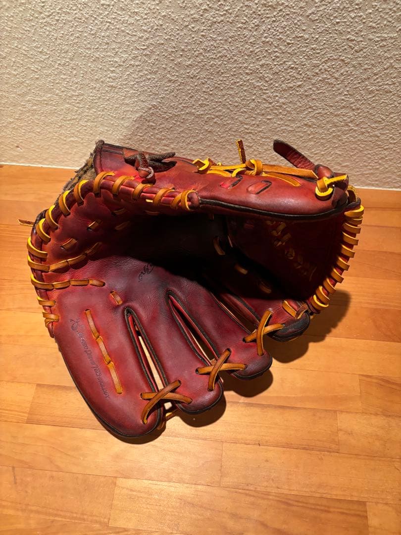 【ミズノプロ】硬式 投手用 グローブ｜良型 即戦力 レッド×イエロー