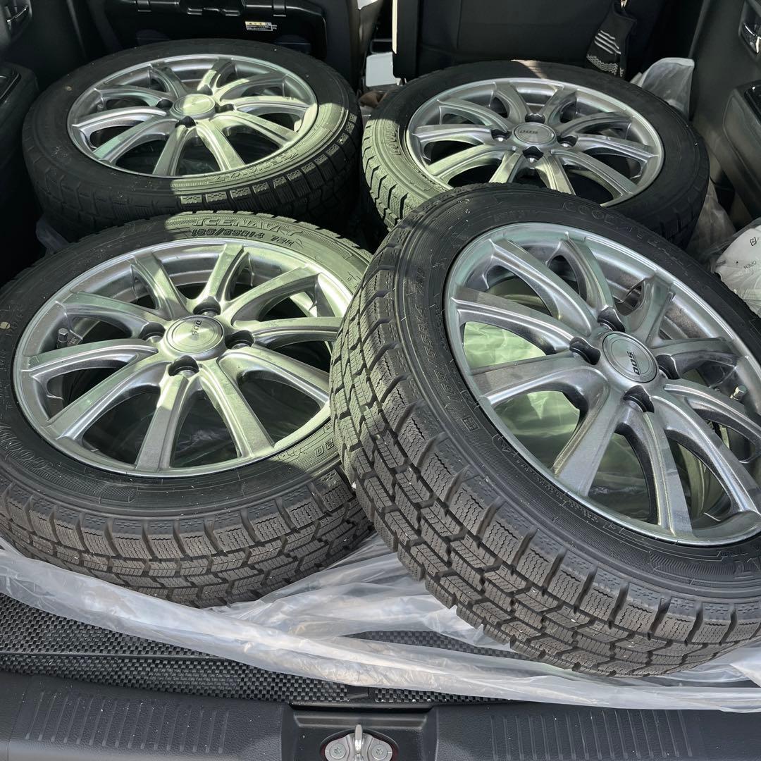 【美品】2024年製スタッドレスタイヤ14インチ ホイールセット｜引取り値引あり