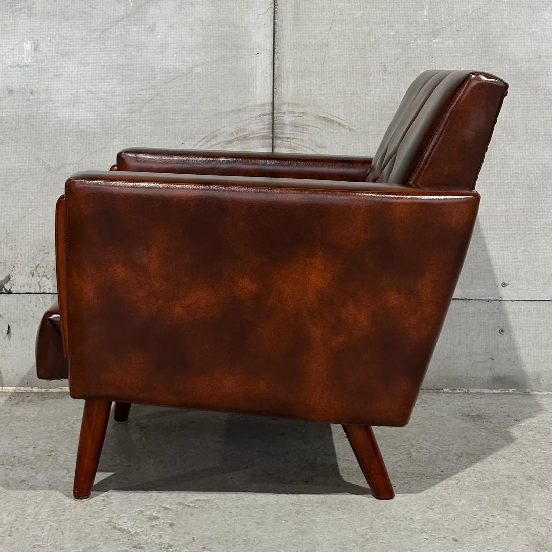 ✦70s✦ ヴィンテージ ソファー ダイヤステッチ レトロ 喫茶店スタイル　合皮