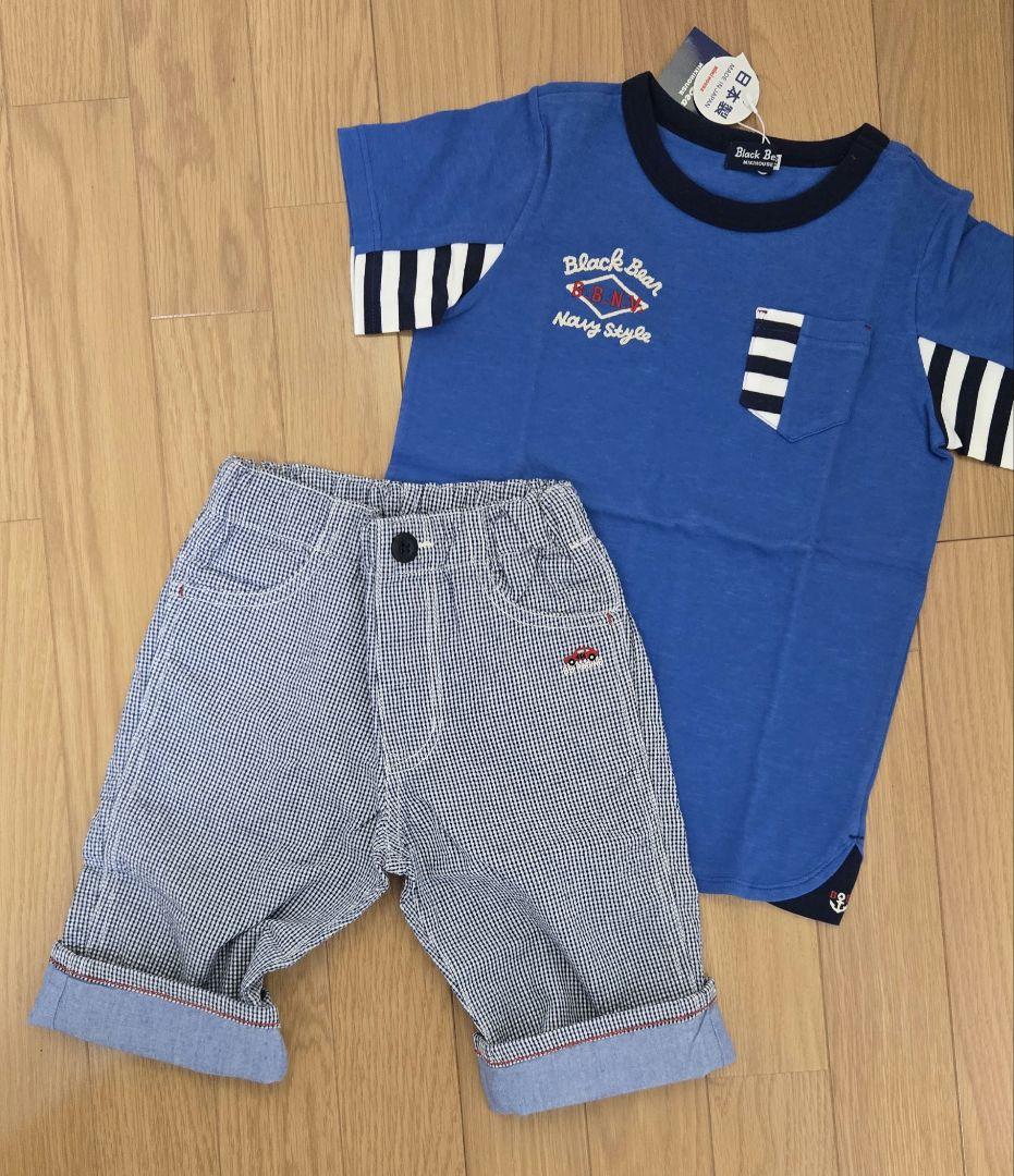新品タグ付き　ミキハウス　ブラックベア　 Tシャツ　ハーフパンツ　セット 120