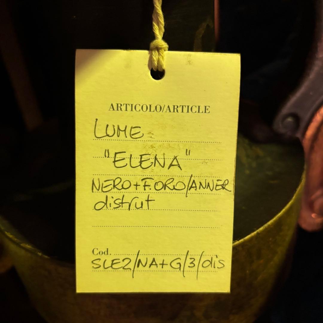 LUME 古典的な黒と金のテーブルランプ2点セット