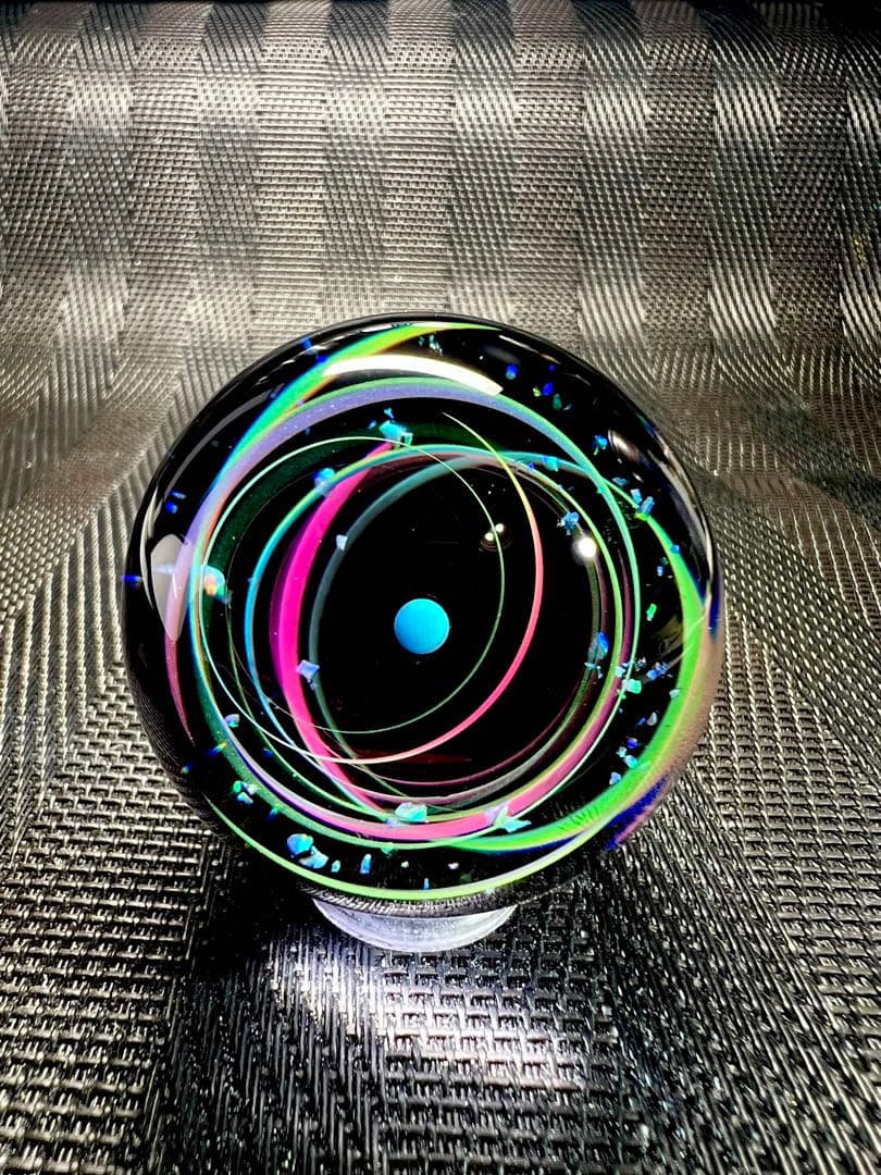 No.1318 宇宙玉レジン特大50mm【NEON GALAXY】