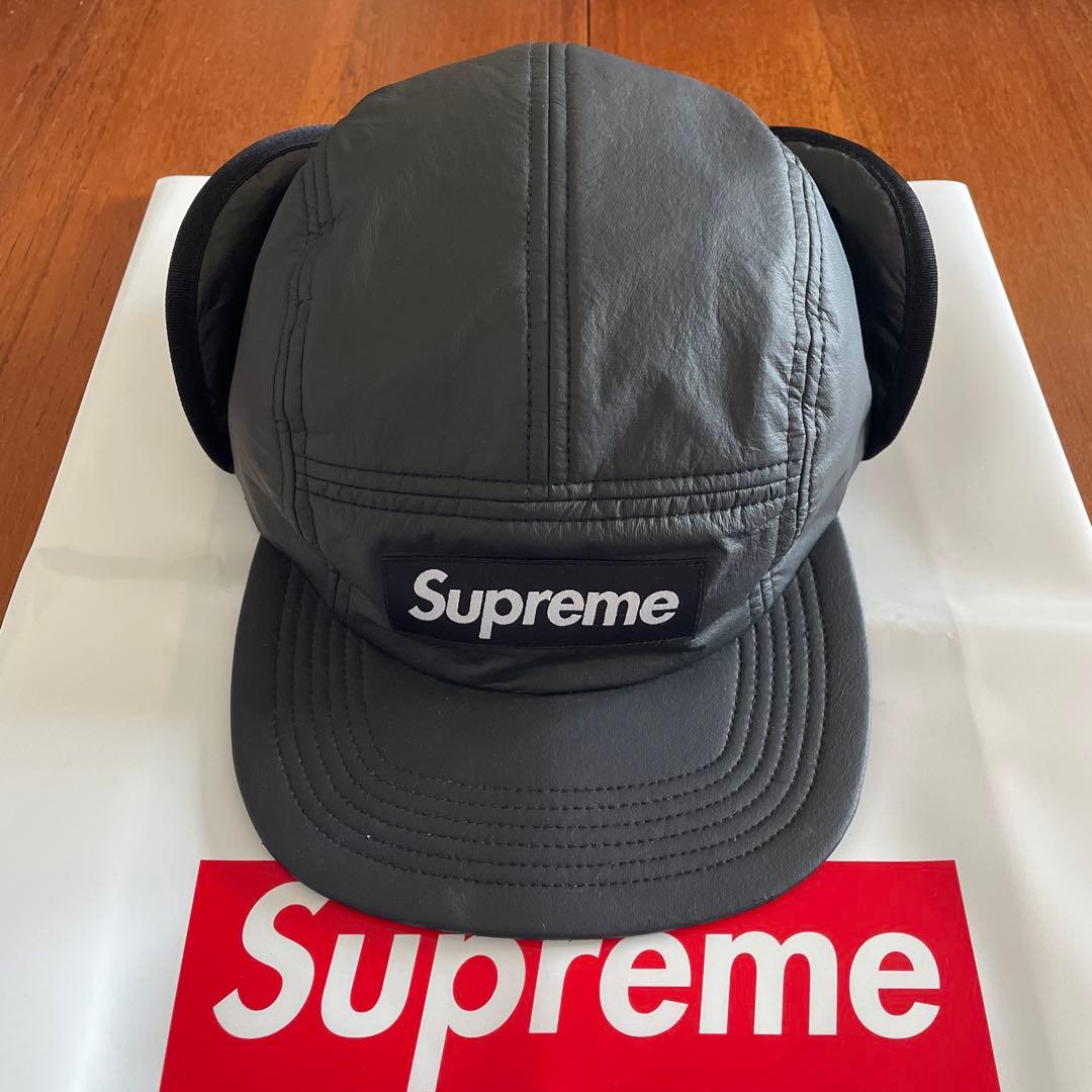 Supreme グレー フライトキャップ 耳あて付き