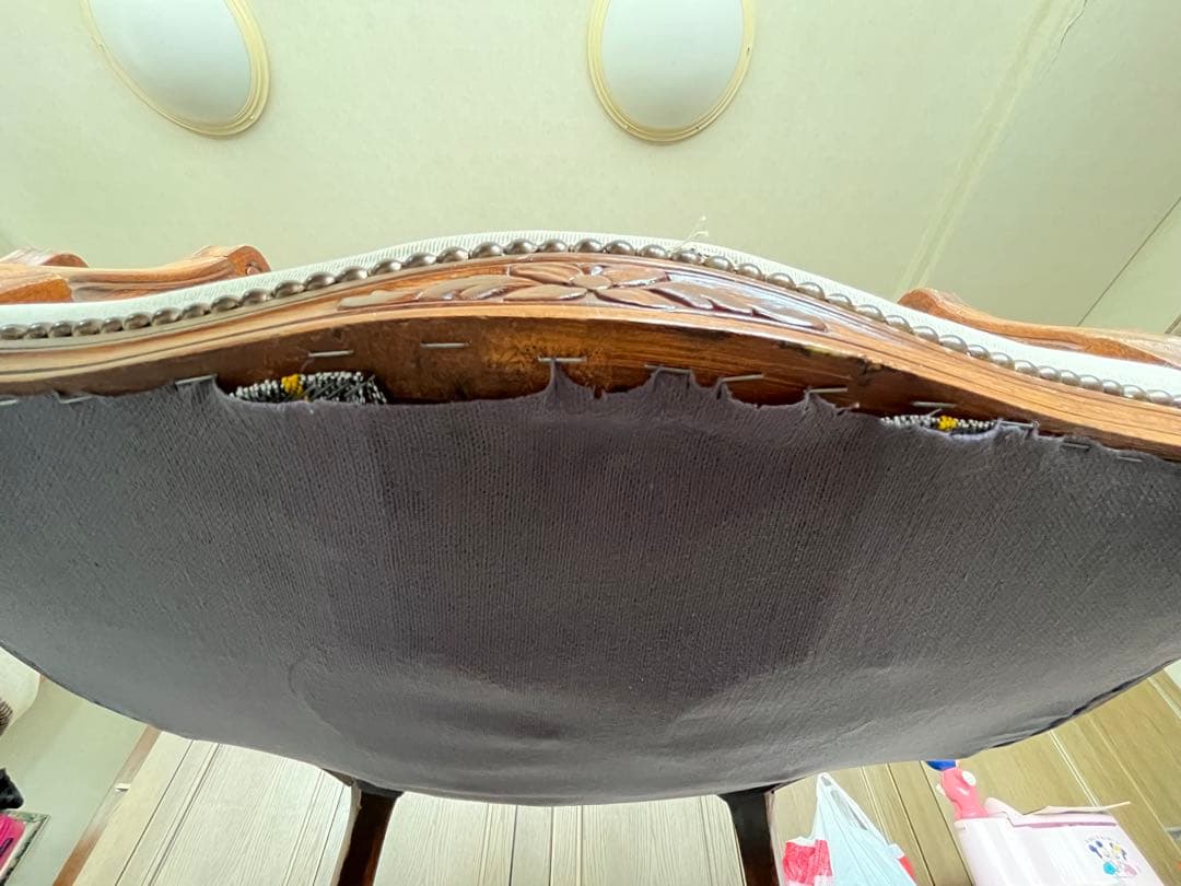 ②バラ売り不可　①〜④セット販売のみ　ロココ調 ゴブラン織り 猫脚　応接セット