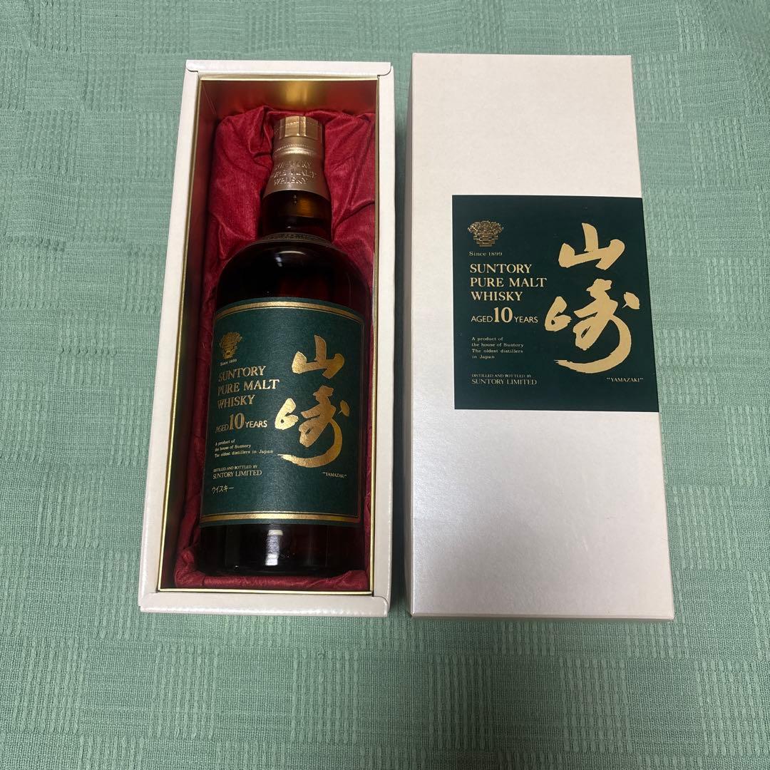 【未開封】サントリー 山崎10年 ピュアモルトウイスキー グリーンラベル 750