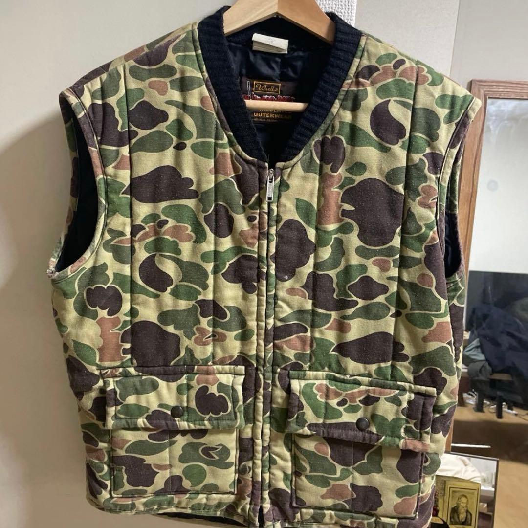 カモフラージュ ジップアップベスト ダックハンターカモ