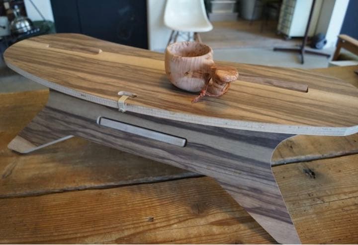 CAMP OOPERTS C型ブーメランテーブルW800 メラミン天板 未使用品