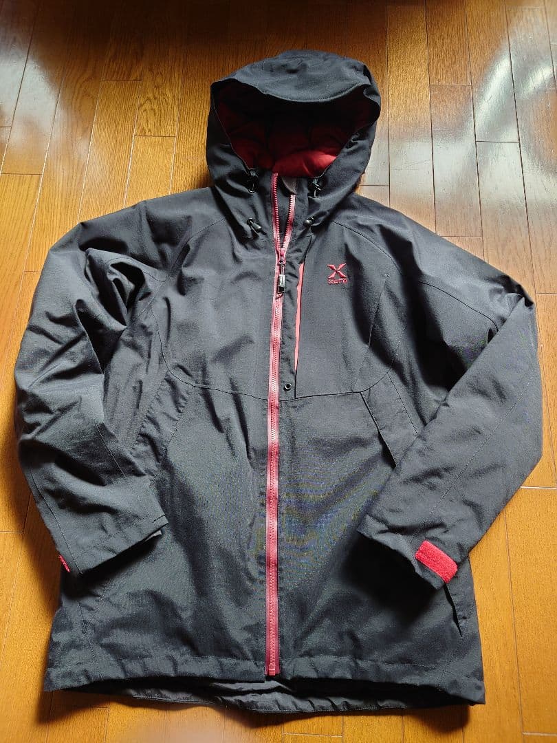 シマノXEFO.GORE-TEX フード付ダウンレインウェア ブラックＬＬサイズ