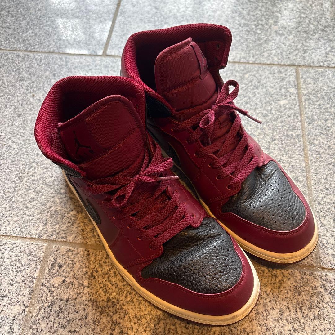 エアジョーダン ハイカット シューズ バーガンディ