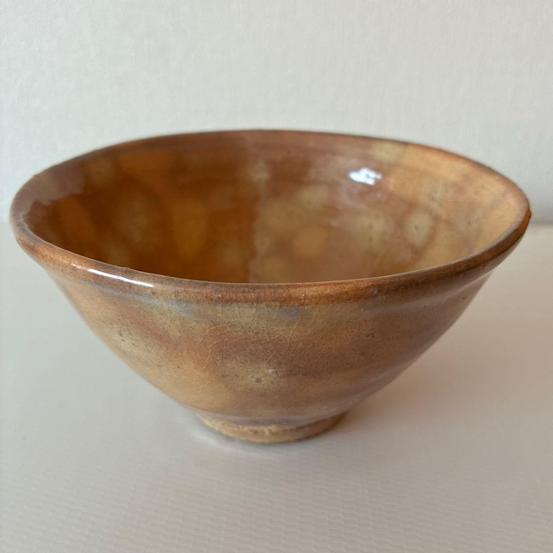 陶器 茶碗 田原陶兵衛 萩焼深川窯 茶道具 共箱 共布　骨董品【美品】
