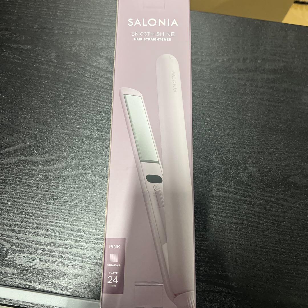 【新品・未使用】 SALONIA ヘアアイロン ブラック ストレート