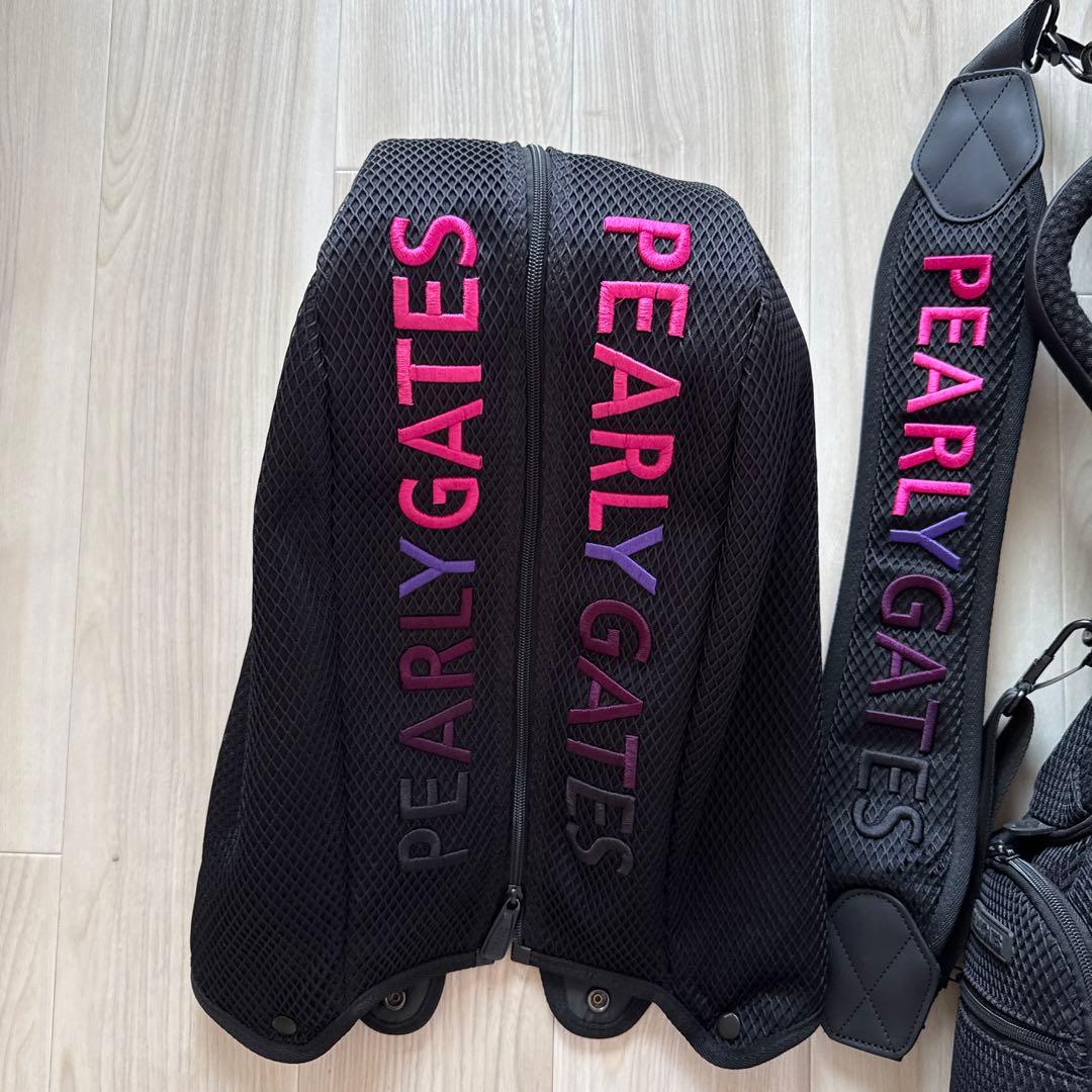 パーリーゲイツ　キャディバッグ　スタンド式　軽量　黒　ブラック　ユニセックス