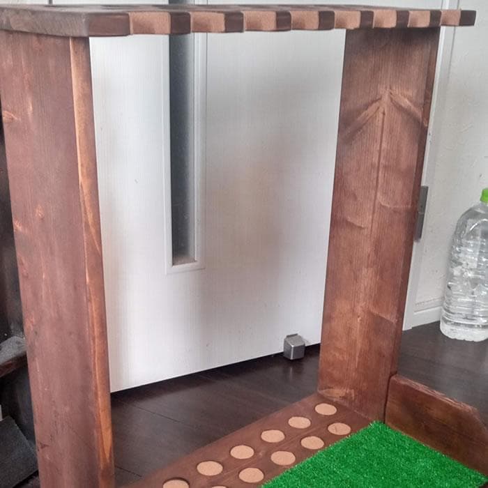 ゴルフクラブスタンド15本＋8本掛け【完成品】フェルト＆人口芝付