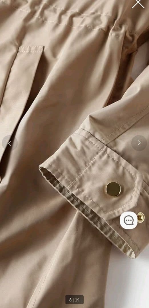 ドゥクラッセ　光沢グログラン・ファー使いモッズコート 　フード　定価21890円