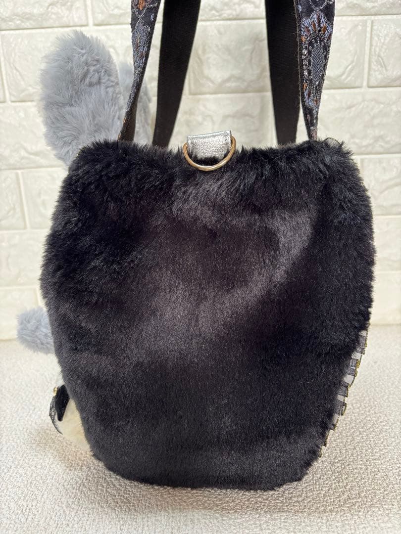 山*ば様 コヤンイサムチョン　ファーバッグ　ギムくん　グレーうさちゃん