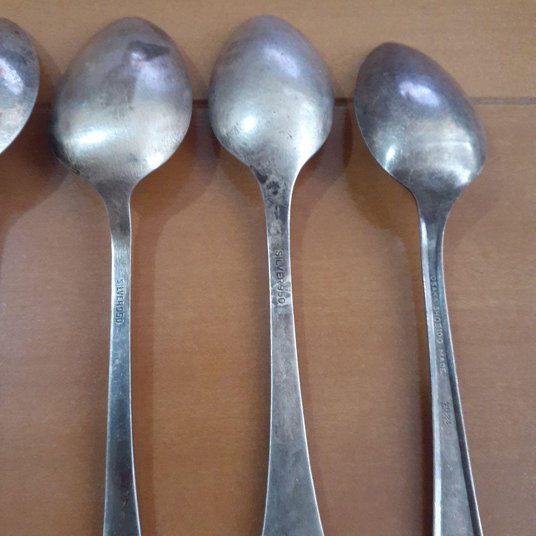 銀製品 スプーン5本バターナイフ1本　まとめ売り silver シルバー