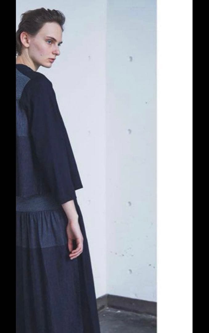 値下げ【美品】plantation シャーリングデニム　ブラウス