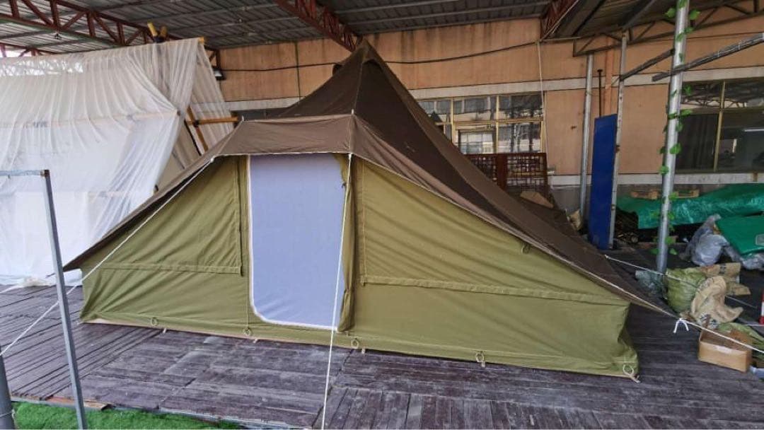 希少　未使用コットン100% テント+ジップインフロア