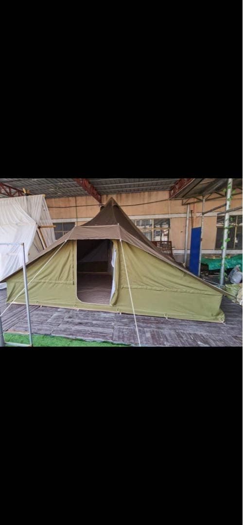 希少　未使用コットン100% テント+ジップインフロア
