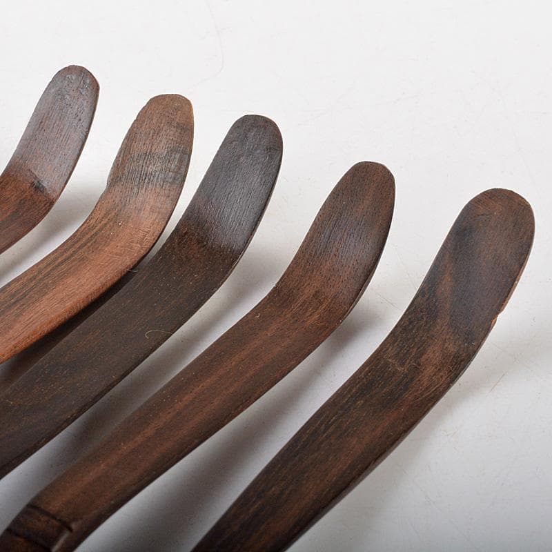 茶道具　黒柿製　茶杓　5点まとめて　箱付　N　6403