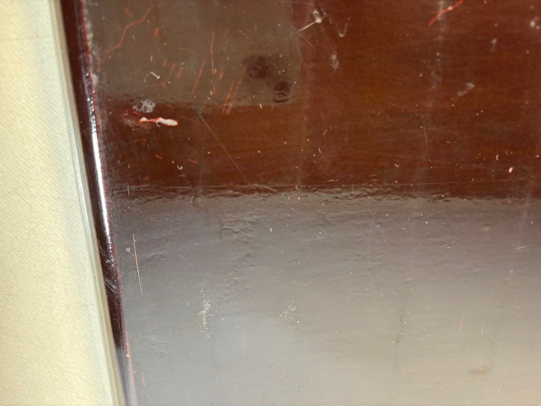 アンティーク　讃岐彫　古い松材のくり貫き角盆(四方盆)5枚セット　①