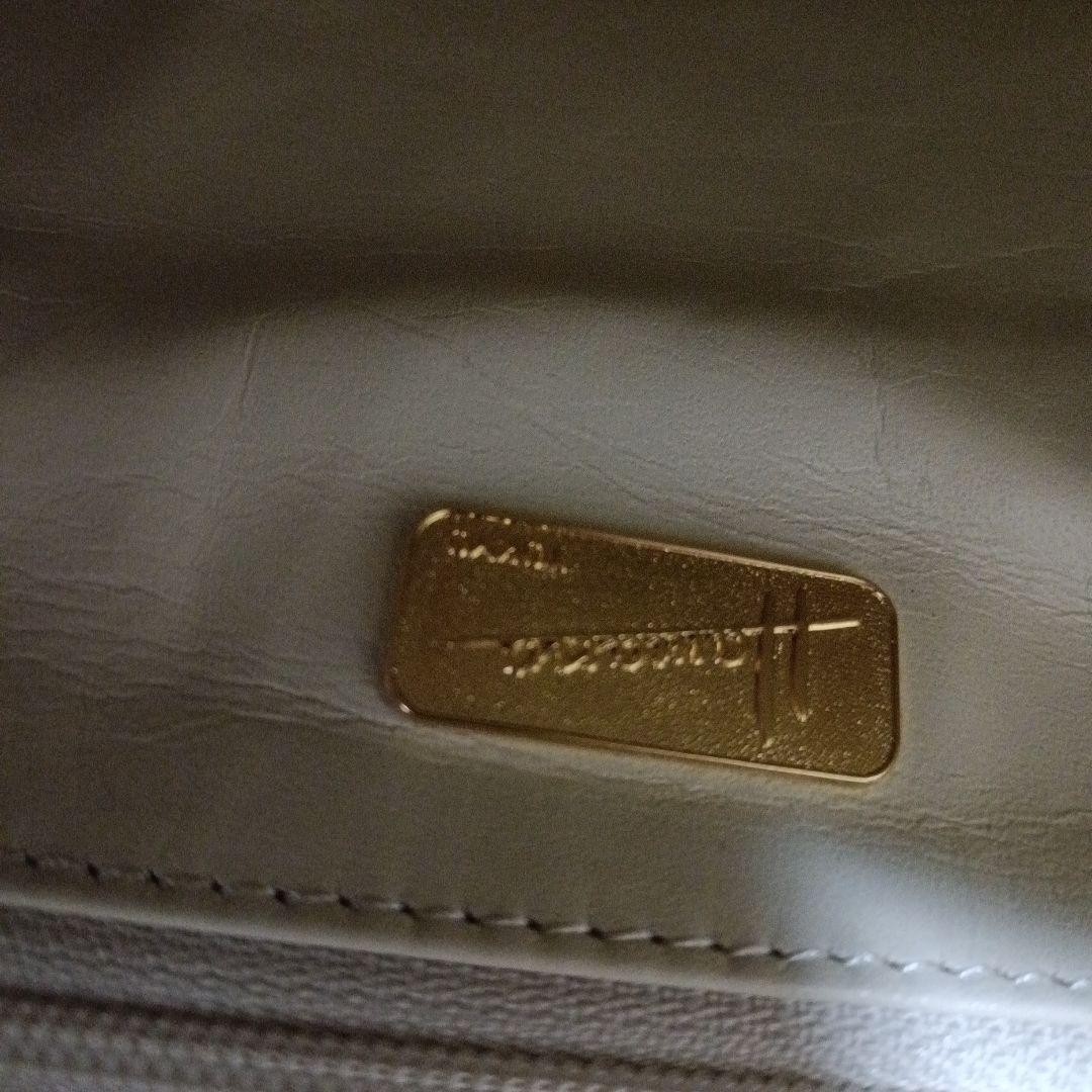 濱野　アイボリー　フォーマル　ハンドバッグ