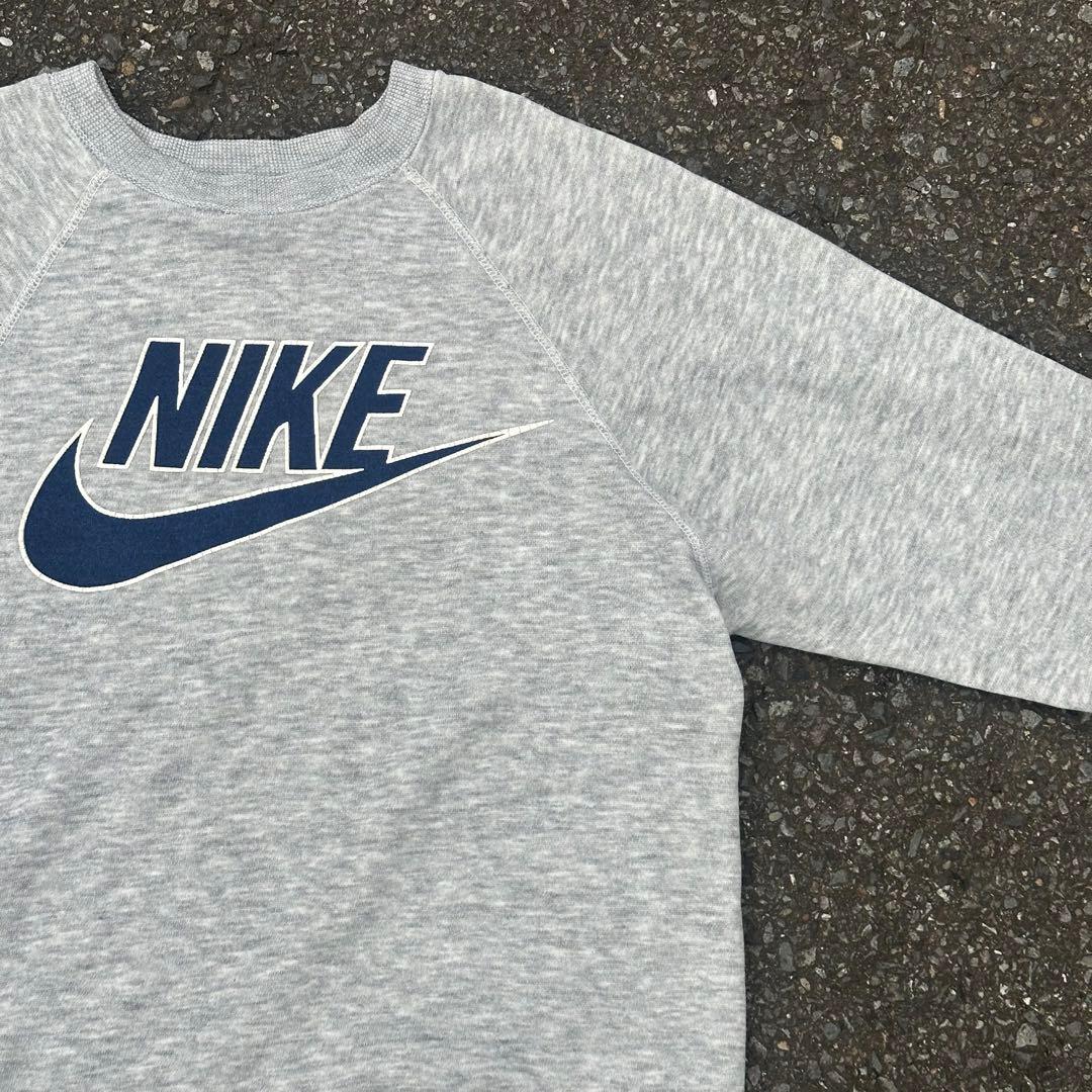 80s NIKE Vintage スウェット USA製 霜降りグレー
