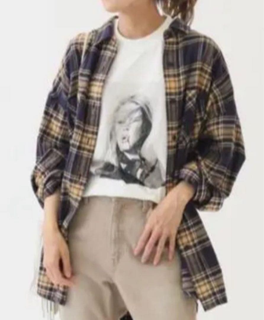 FRAMeWORK チェック柄ヴィンテージ加工　シャツ