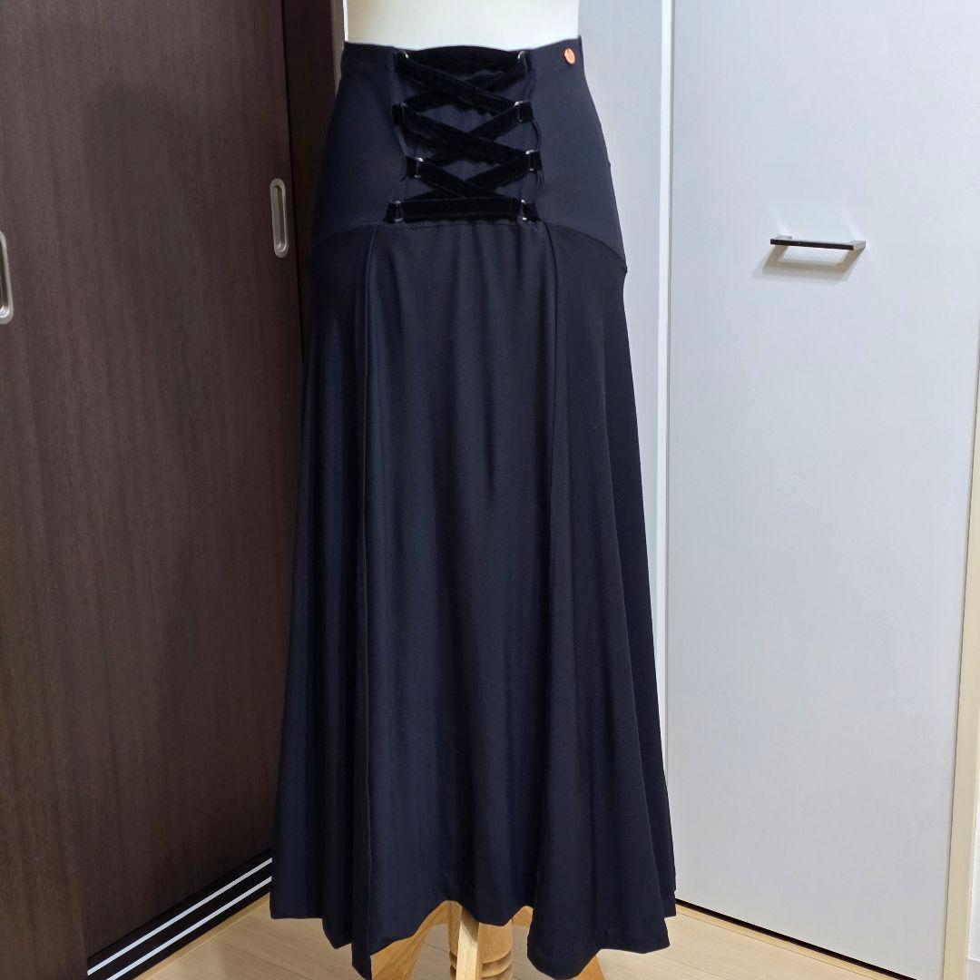 ESPEN SALBERGエスパン社交 ダンススカート Sベルベット紐デザイン