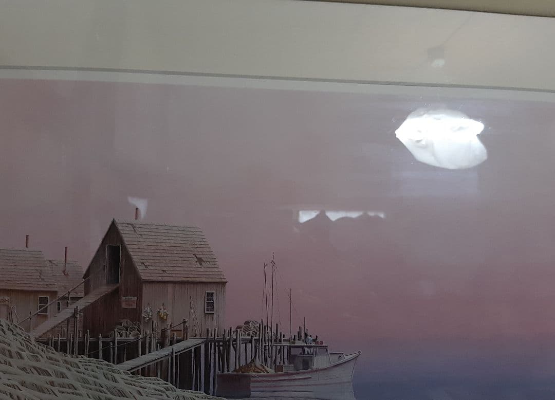 キース レイノルズ なんと美しい絵。 右上の 点と 丸は 蛍光灯が 写って いる